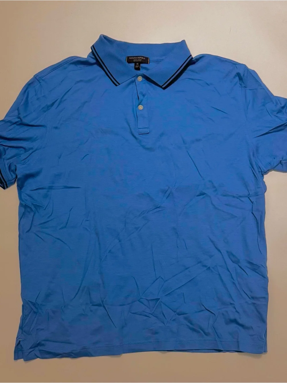 Banana Republic Blue Polo with Black Trim